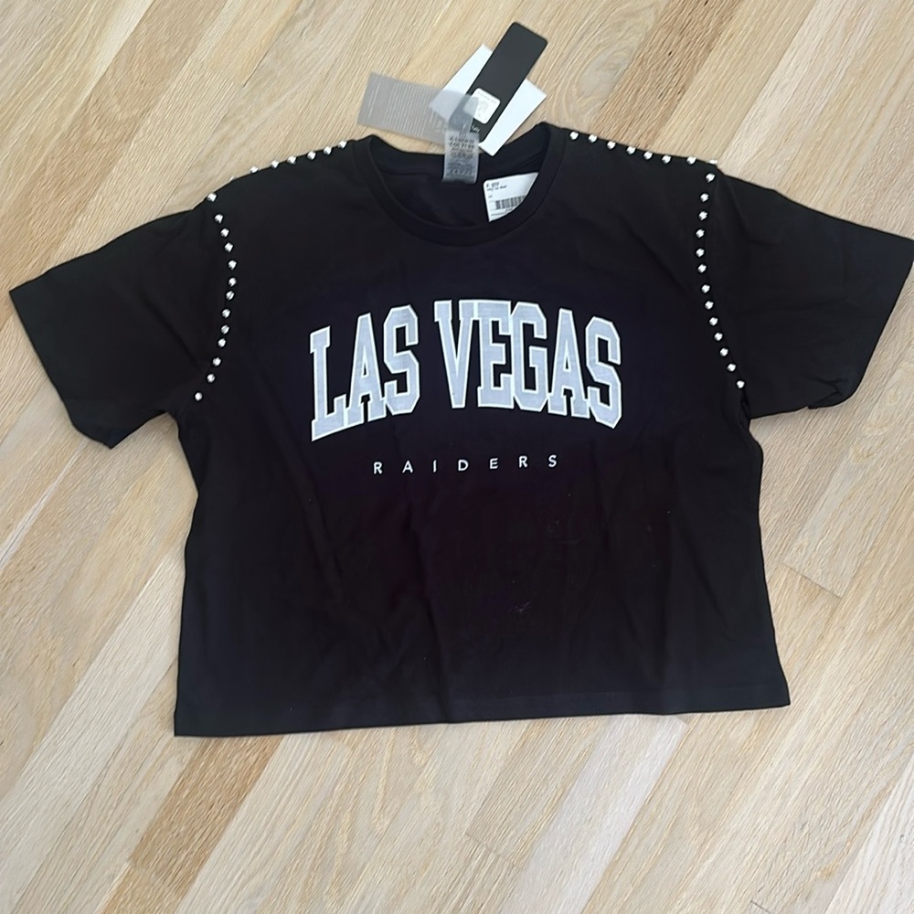 Las Vegas Raiders- NFL game day studded T shirt